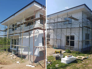 Constructie casa 155 mp aplicare strat amorsa pe fatade thumbnail