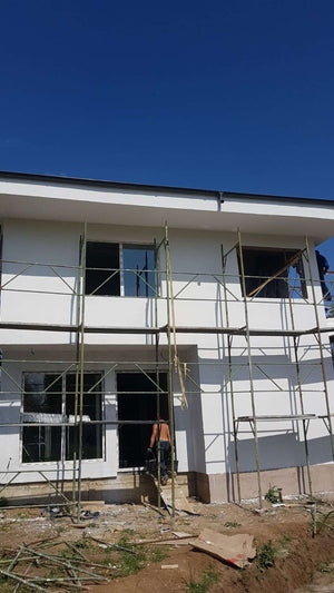 Constructie casa 155mp aplicare tencuiala decorativa structurata thumbnail