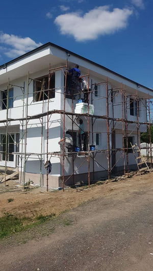 Constructie casa 155mp aplicare tencuiala decorativa structurata thumbnail