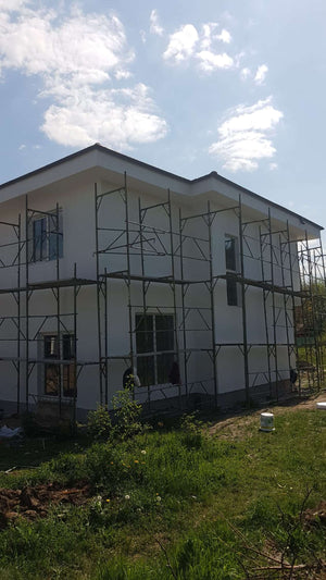 Constructie casa 155mp aplicare tencuiala decorativa structurata thumbnail