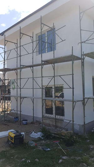 Constructie casa 155mp aplicare tencuiala decorativa structurata thumbnail
