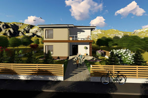 Constructie casa BCA cu 3 dormitoare 3 bai zidarie 211mp 034 - fatada exterior casa fotografie 5 thumbnail