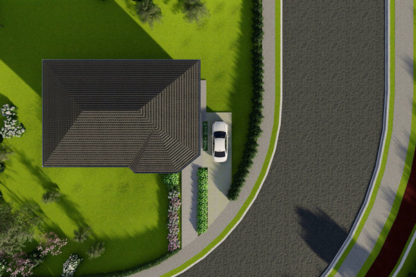 Constructie casa bca cu etaj 4 dormitoare 3 bai din zidarie - acoperis imagine de sus poza 20