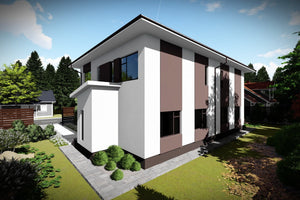 Constructie casa BCA cu etaj duplex zidarie 3 camere x2 077 - vedere casa exterior 3D poza 2 thumbnail