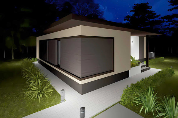 Constructie casa BCA moderna zidarie terasa fara etaj 120 mp - design exterior casa imagine 6