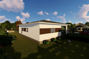 Constructie casa BCA parter 3 dormitoare 180 mp zidarie 045 - design exterior casa imagine 6 thumbnail