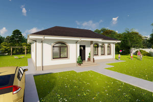 Constructie casa bca zidarie 2 dormitoare 1 baie 130mp id124 fatada poza 3 thumbnail