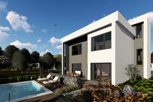Constructie casa caramida cu etaj fara acoperis zidarie 055 - poza 3D 9 thumbnail