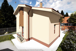Constructie casa caramida cu mansarda 4 camere zidarie 089 -  design casa vedere exterioara imagine 10 thumbnail