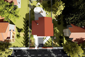 Constructie casa caramida cu mansarda 4 camere zidarie 089 -  design casa vedere acoperis imagine 13 thumbnail