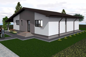 Constructie casa caramida cu terasa si garaj zidarie 178mp - aspect casa fotografie 4 thumbnail