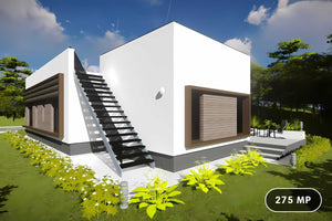 Constructie casa caramida moderna zidarie fara acoperis 027 - cum arata fatada casa poza 1 scari exterioare thumbnail