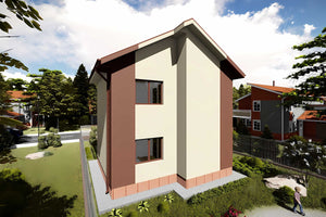 Constructie casa cu 2 nivele din caramida zidarie 130 mp -  design casa cu etaj imagine 7 thumbnail