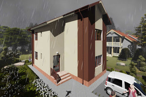 Constructie casa cu 2 nivele din caramida zidarie 130 mp -  design casa cu etaj imagine 10 thumbnail