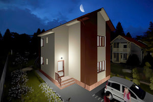 Constructie casa cu 2 nivele din caramida zidarie 130 mp -  design casa cu etaj imagine 13 thumbnail