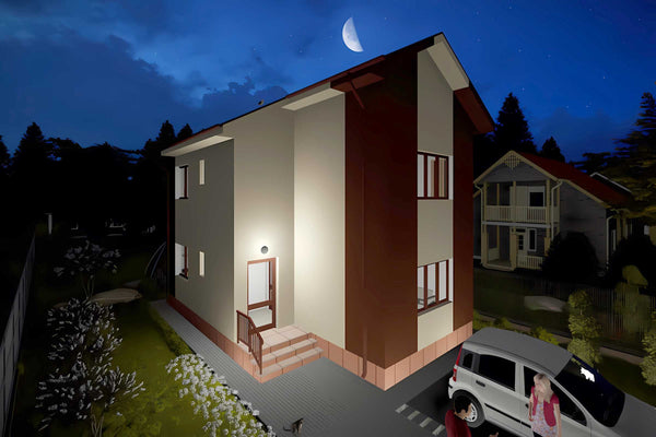 Constructie casa cu 2 nivele din caramida zidarie 130 mp -  design casa cu etaj imagine 13