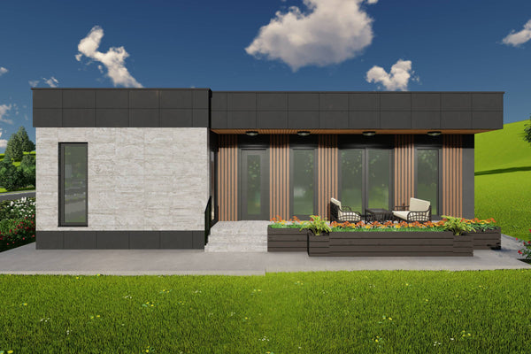 Constructie casa cu acoperis drept din zidarie bca imagine 4