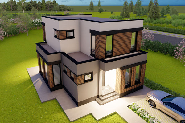 Constructie casa cu acoperis drept zidarie 150mp foto 4