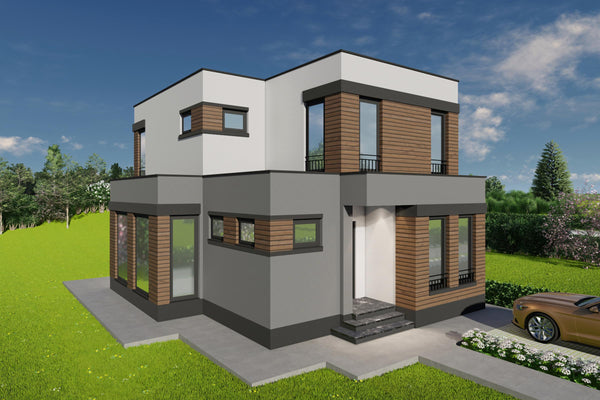 Constructie casa cu acoperis drept zidarie 150mp foto 5