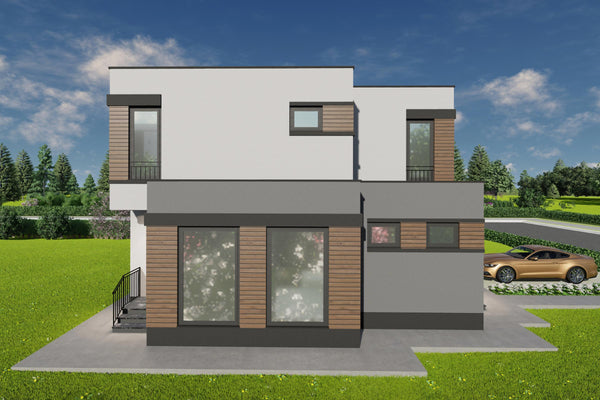 Constructie casa cu acoperis drept zidarie 150mp foto 8