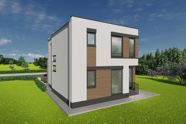 Constructie casa cu acoperis drept zidarie 150mp foto 14