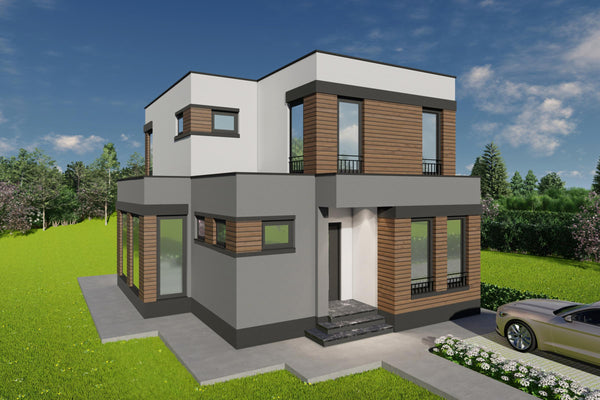 Constructie casa cu acoperis drept zidarie 150mp foto 18