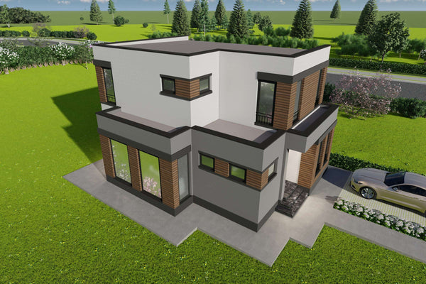 Constructie casa cu acoperis drept zidarie 150mp foto 20