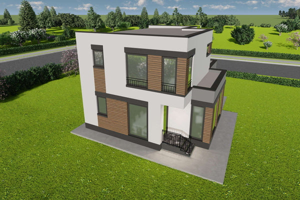 Constructie casa cu acoperis drept zidarie 150mp foto 22