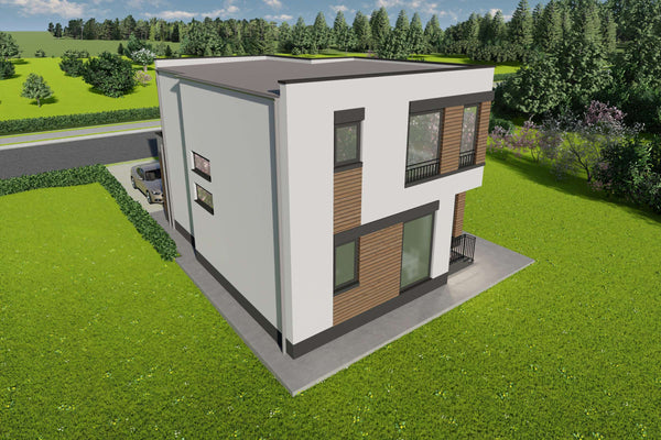 Constructie casa cu acoperis drept zidarie 150mp foto 23