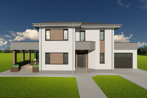 Constructie casa cu etaj garaj si 5 dormitoare zidarie din caramida 300mp imagine 02 thumbnail