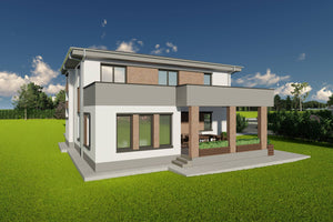 Constructie casa cu etaj garaj si 5 dormitoare zidarie din caramida 300mp imagine 10 thumbnail