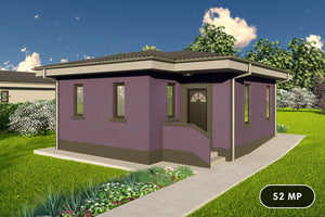 Constructie casa cu un singur dormitor 50mp din zidarie bca - design casa mica imagine 1 thumbnail