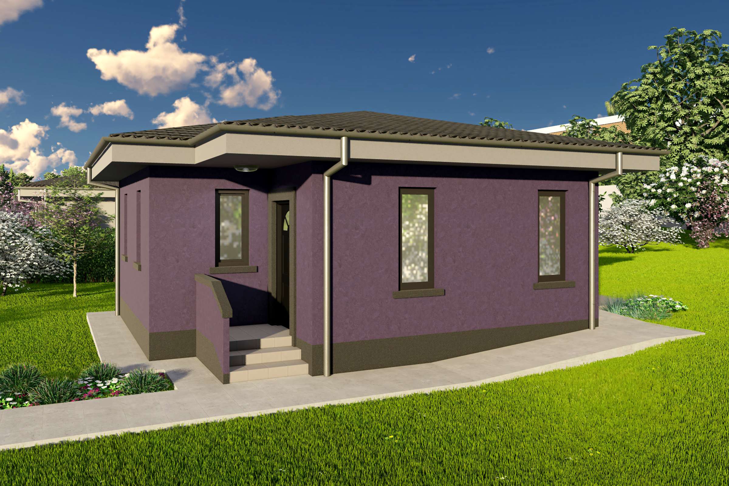 Constructie casa cu un singur dormitor 50mp din zidarie bca - design casa mica imagine 4