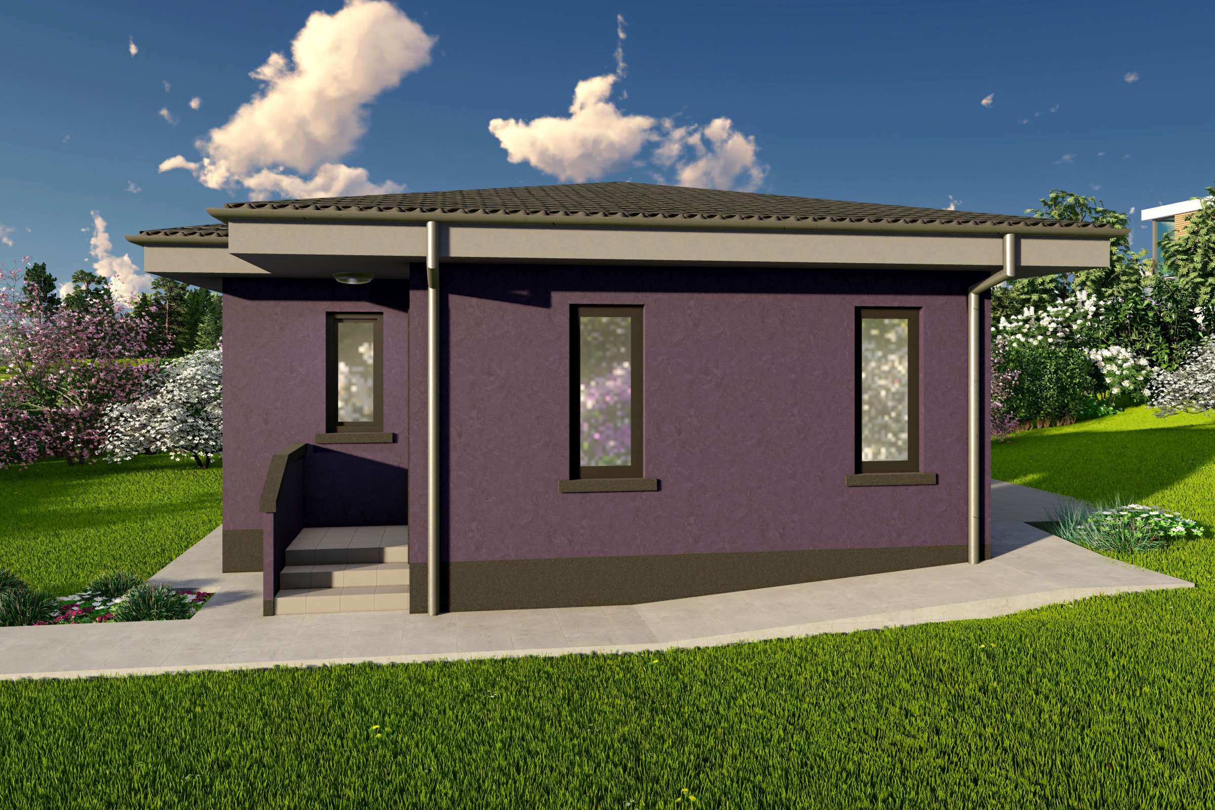 Constructie casa cu un singur dormitor 50mp din zidarie bca - design casa mica imagine 5