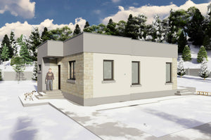 Constructie casa de bca parter 2 camere 1 baie zidarie 75 mp - casa moderna exterior poza 3 thumbnail