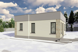 Constructie casa de bca parter 2 camere 1 baie zidarie 75 mp - casa moderna exterior poza 6 thumbnail
