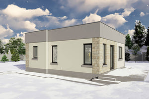 Constructie casa de bca parter 2 camere 1 baie zidarie 75 mp - casa moderna exterior poza 7 thumbnail