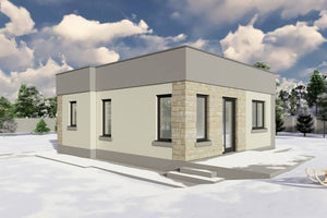 Constructie casa de bca parter 2 camere 1 baie zidarie 75 mp - casa moderna exterior poza 8 thumbnail