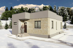 Constructie casa de bca parter 2 camere 1 baie zidarie 75 mp - casa moderna exterior poza 20 thumbnail