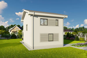 Constructie casa de bca pe 2 nivele 3 dormitoare 160 metri - fatade exterioare casa poza 10 thumbnail