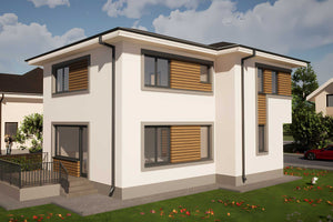 Constructie casa de caramida sau BCA etaj terasa zidarie 109 - fatade casa imagine 2 thumbnail