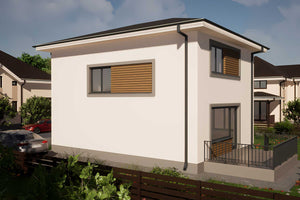 Constructie casa de caramida sau BCA etaj terasa zidarie 109 - fatade casa imagine 7 thumbnail