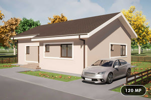 Constructie casa din BCA 120 mp cu 3 dormitoare zidarie 095 - casa la exterior foto 1 thumbnail
