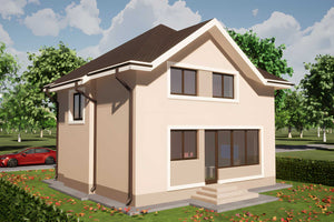 Constructie casa din BCA cu etaj si 3 dormitoare zidarie 100 -  aspect casa fotografie 6 thumbnail