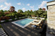 Constructie casa din BCA moderna cu balcoane piscina zidarie - imagine design casa la exterior 9