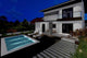 Constructie casa din BCA moderna cu balcoane piscina zidarie - imagine design casa la exterior 11