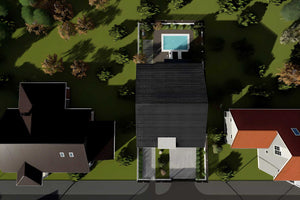 Constructie casa din BCA moderna cu balcoane piscina zidarie - imagine design acoperis 14 thumbnail