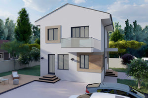 Constructie casa din BCA Ytong cu etaj si balcon zidarie 107 -  imagine casa din afara poza 11 thumbnail