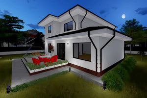 Constructie casa din caramida cu etaj 3 dormitoare 260-006 - fatada casa poza 12 thumbnail