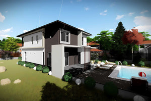 Constructie casa din caramida etaj garaj dublu zidarie 061 - ce design are casa la exterior poza 5 thumbnail